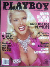 Playboy Magazine Feb 2001. Anna Nicole Smith. POTM Lauren Hill. Mint Condition