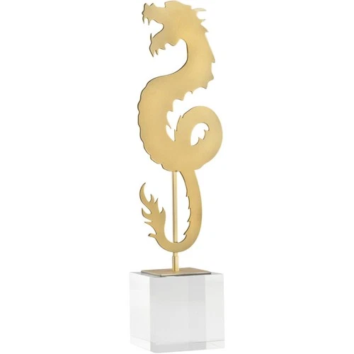 Cyan Design 11702 Haku Dragon 19 X 4 inch Sculpture, Short - Picture 1 of 6