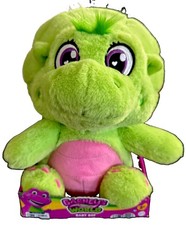 Mattel Barney's World Baby Bop Plush Stuffed Dinosaur Green Pink Washable JGH73