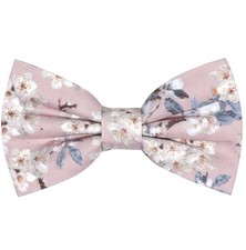 Mens Cotton Floral Pre-tied Bowtie Flower Pattern Bow Tie for Fl01 Dusty Pink