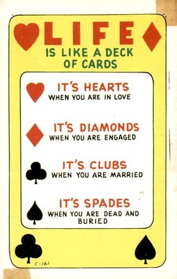 Life Metaphor: Deck of Cards Postcard