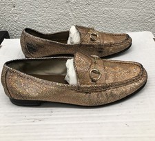 Gucci Pink Princetown Leather Loafer Glitter Mule Jordaan Size EU 38 US 8 B103
