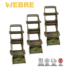 3x 50mm Over Centre Buckles 200kg Steel Campervan Curtain Cargo Tie
