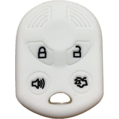 Silicone Keyless Entry Remote Control Key Fob Cover Case Protector White