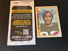 Autographed  1978 Topps  JOHN. STALLWORTH. Rookie.   HOF  .   JSA. CERT