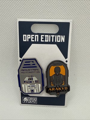 Disney Parks Star Wars Galaxy's Edge Droid Depot 2 Pin Set Arakyd New