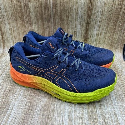 ASICS Trabuco Max 2 Men's Size 14 Blue Orange Trail Running Shoes 1011B606