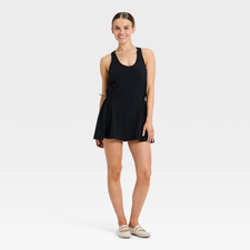 Joy Lab Washed Jersey Tennis Dress NWT Black Size Small Summer Athletic Casual