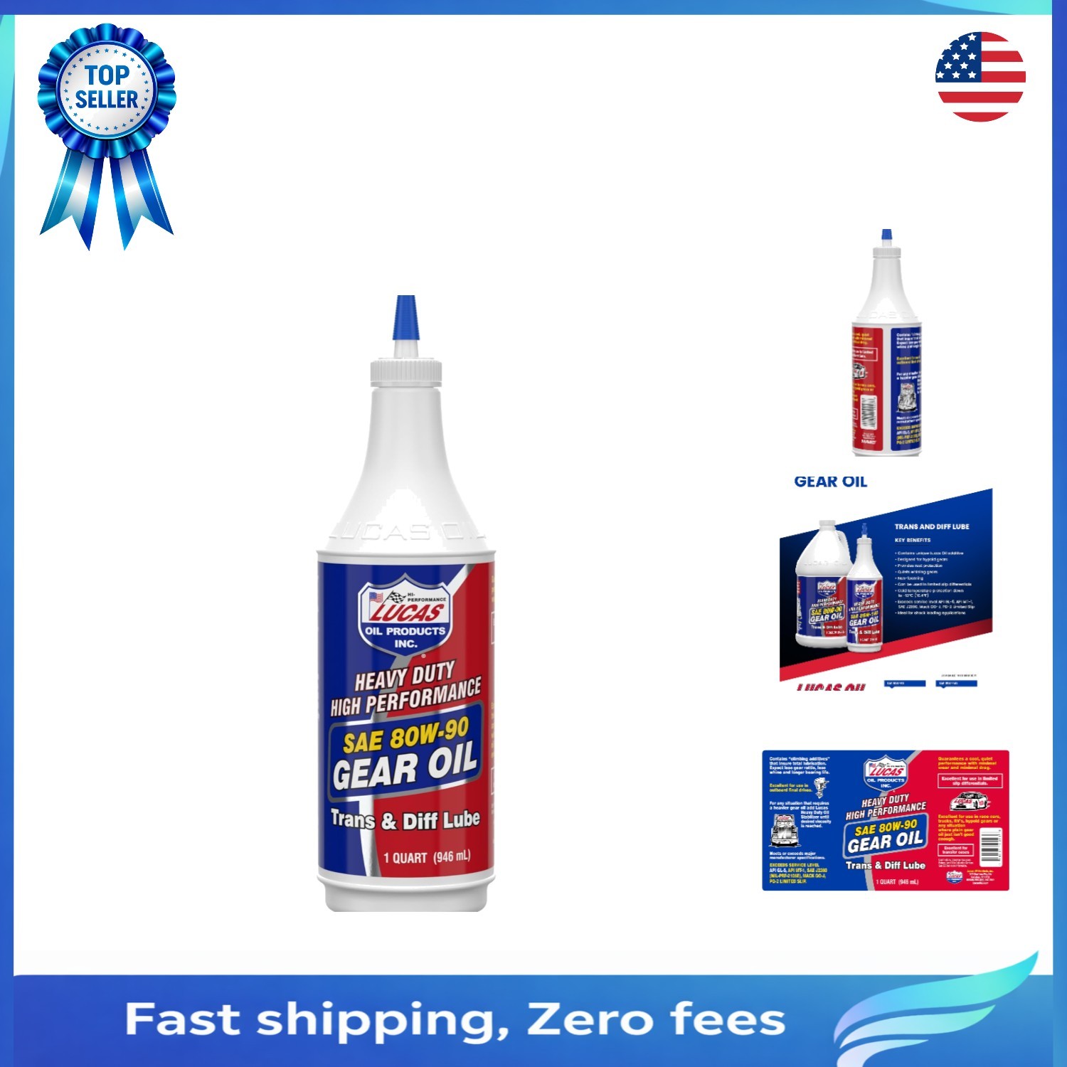 10043 Sae 80w-90 Heavy Duty Gear Oil - 1 Quart For High Performance