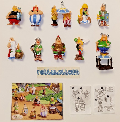 ASTERIX AND THE ROMANS COMPLETE SET 10 FIGURES KINDER JOY SURPRISE EGG TOYS 2005