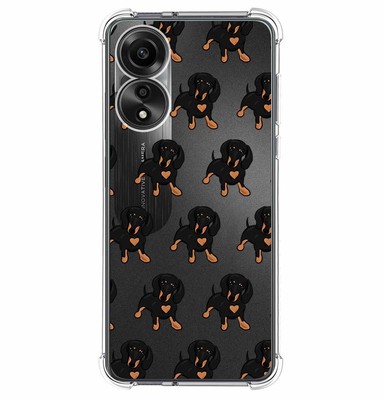 Custodia In Silicone Antishock Per Oppo A78 4G Design Cani Disegni