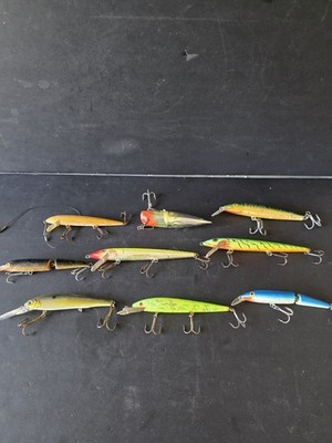Rapala Vintage Lot 9 pc Deep Diving Minnow Ireland Bass Fishing Lures