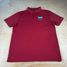 A5870 Samuel Adams Nike Dri-Fit Red Men's Performance Golf Polo Size Medium