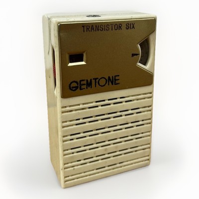 Vintage Gemtone Pocket Six Transistor Radio Model ST-6E Cream
