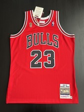 100 Authentic Michael Jordan Mitchell and Ness Chicago Bulls 9596 Finals Jersey