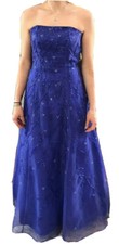 Tiffany Designs Sz 2 Purple Beaded Sequin Prom Formal Ball Gown Dress