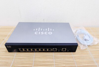Cisco SG300-10P 10x Gigabit PoE ports 8-port 10/100/1000 2 Combo SFP NO PSU