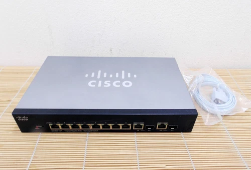 Cisco SG300-10P 10x Gigabit PoE ports 8-port 10/100/1000 2 Combo SFP NO PSU
