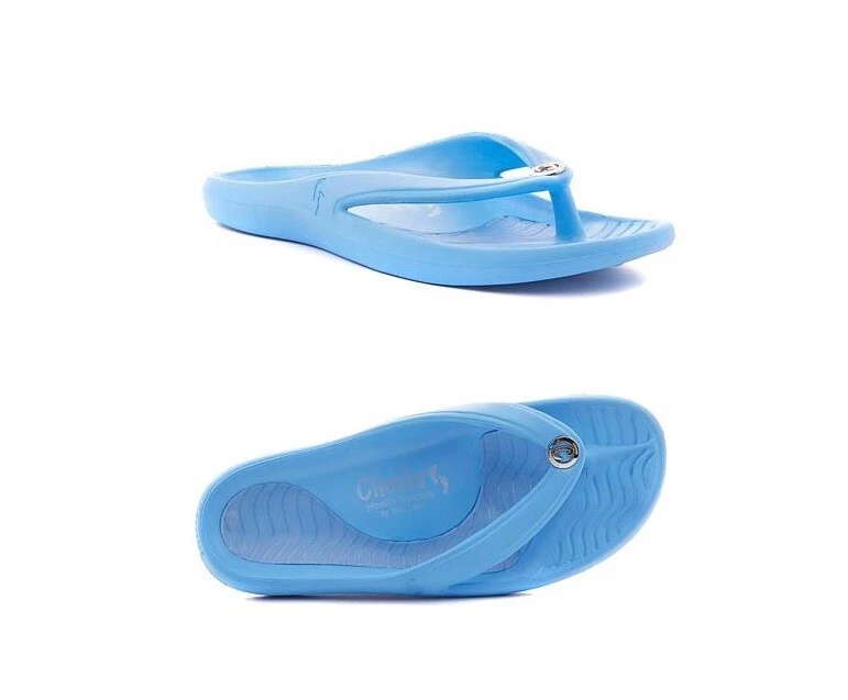 Tony Little CHEEKS Medallion Health Sandals, One Piece Foot Technology, Blue 11