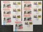 NEW ZEALAND 1990 HEALTH CAMP POSTMARK SET FDC’s (x7) (ID:18/D55390)