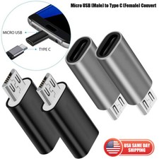 4pack Micro USB Male to Type C Female Charging Adapter Converter Connector USB-C