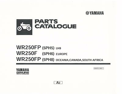 #ad Yamaha Parts Manual Book 2002 WR250F $19.50