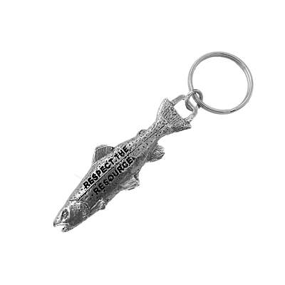 3D Trout ''Respect the Resource'' Keychain F116AKC 2.5 Inch Catch and Release Fish