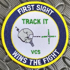 Apache Helicopter Heads Up Display Helmet Patch - First Sight Wins the Fight 
