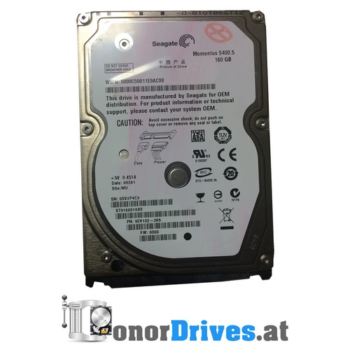 Seagate ST9160310AS - 9EV132-285 - 160GB - SATA - PCB 100513491 Rev. A*