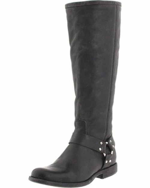 FRYE Phillip Harness Tall Black Boots 76850 Sz 6M New In Box Equestrian Style