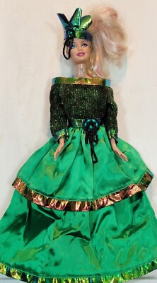 1991 DEEP GREEN MASQUERADE BALL BARBIE COSTCO DESIGNER GOWN COLLECTION  C332G | eBay