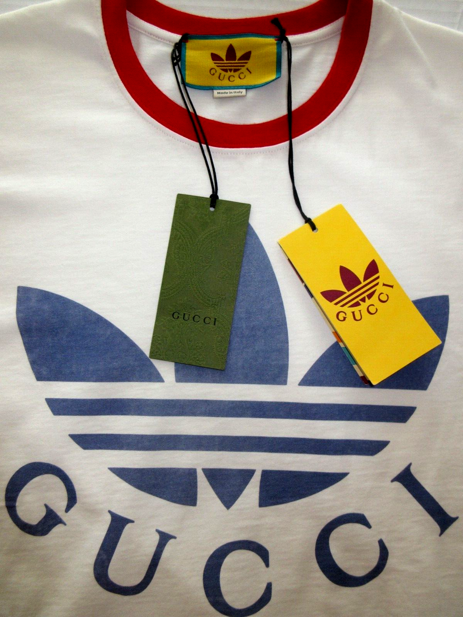 グッチ GUCCI ADIDAS 702612 XJEB1 Tシャツ Gucci x Adidas Oversized T-Shirt Unisex Size XXS 702612 AUTHENTIC