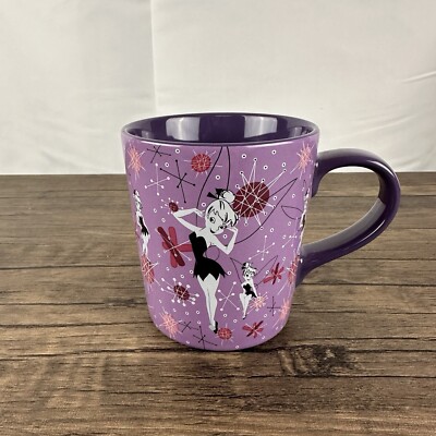 Disney Tinker Bell Pixie Power Purple Lilac Coffee Mug Tea Cup Peter Pan