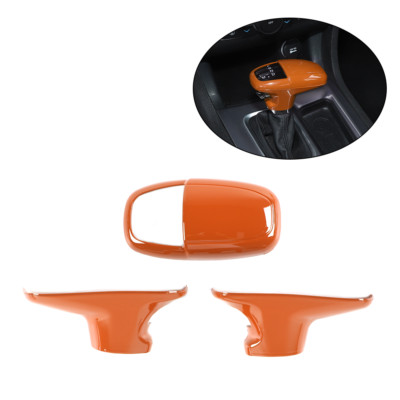 3x Gear Shift Knob Cover Trim for Dodge Challenger Charger 15+/Durango 18+Orange
