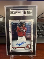 2020 Bowman Chrome Wilderd Patino Auto SGC 10 D-Backs CPA-WP