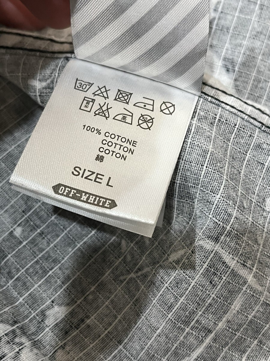 Off-White Virgil Abloh Size Large Black White Marble Print Off-White Virgil Abloh Size Large Black White Marble Print