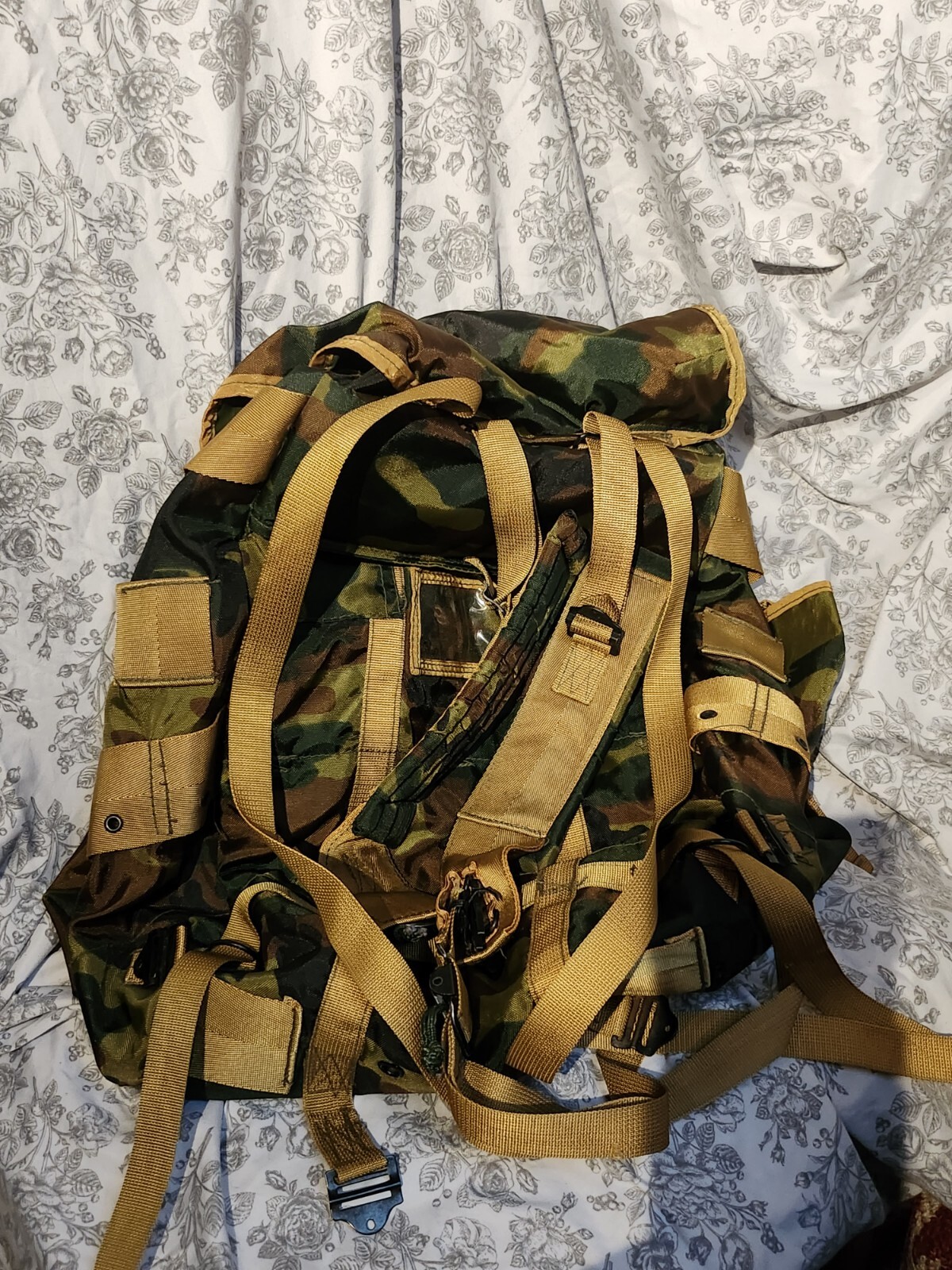 US Woodland Camo Alice pack Rucksack & Shoulder Straps L1 Med No Frame