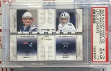 2008 PLAYOFF PRESTIGE BRADY, MANNING, ROETHLISBERGER ROMO, LL-24, PSA GEM MT 10 