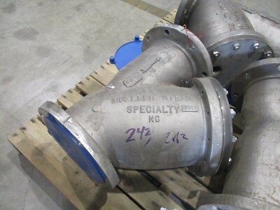 MUELLER Y-STRAINER VALVE 8'' 150# 781316L W.045 PF SS SCREEN,  A351-CF3M