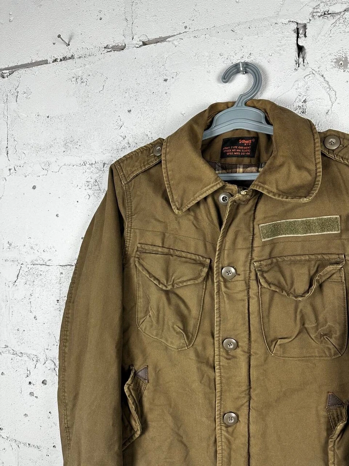 Jaqueta militar vintage anos 90 Schott MA 7 Flyers exército tamanho M - Imagem 3 de 4