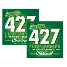  2-Pack La Bella 427 Elite Clear Nylon Silver-Plated Classical Guitar Strings