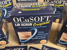OCuSOFT Lid Scrub-6 Box Lot-Eyelid Cleaner Original-Moistened Pad~30 pads in Box