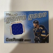 2000-01 Topps Stars Hockey Game Gear #GG-CP Chris Pronger JERSEY St. Louis Blues