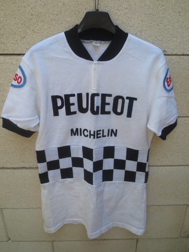 Maillot Vintage Peugeot Michelin Esso - Tour De France 1981, Taille 4 (homme)
