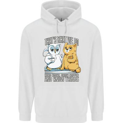 Eine Eule & Katze Buch Lesen Bibliophil Kinder Kids Hoodie