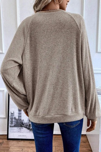Quarter Buttoned Long Sleeve Blouse For women all sizes - 第 4/5 張圖片
