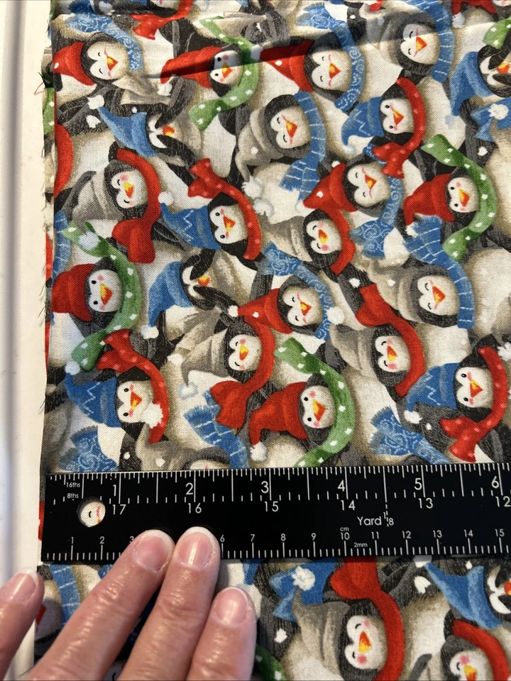 Quilting Treasures Packed Penguins Mini Print 100% Cotton Quilt Fabric 1 1/2 YDS - Image 4 of 4