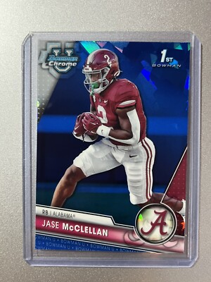 Jase McClellan Alabama Bowman U Chrome NFL 2023 1. BOWMAN SAPPHIRE ROOKIE