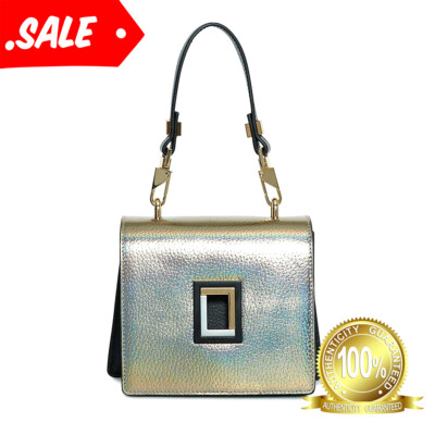 LUANA ITALY Marianna Micro Crossbody in Laser/Ebony