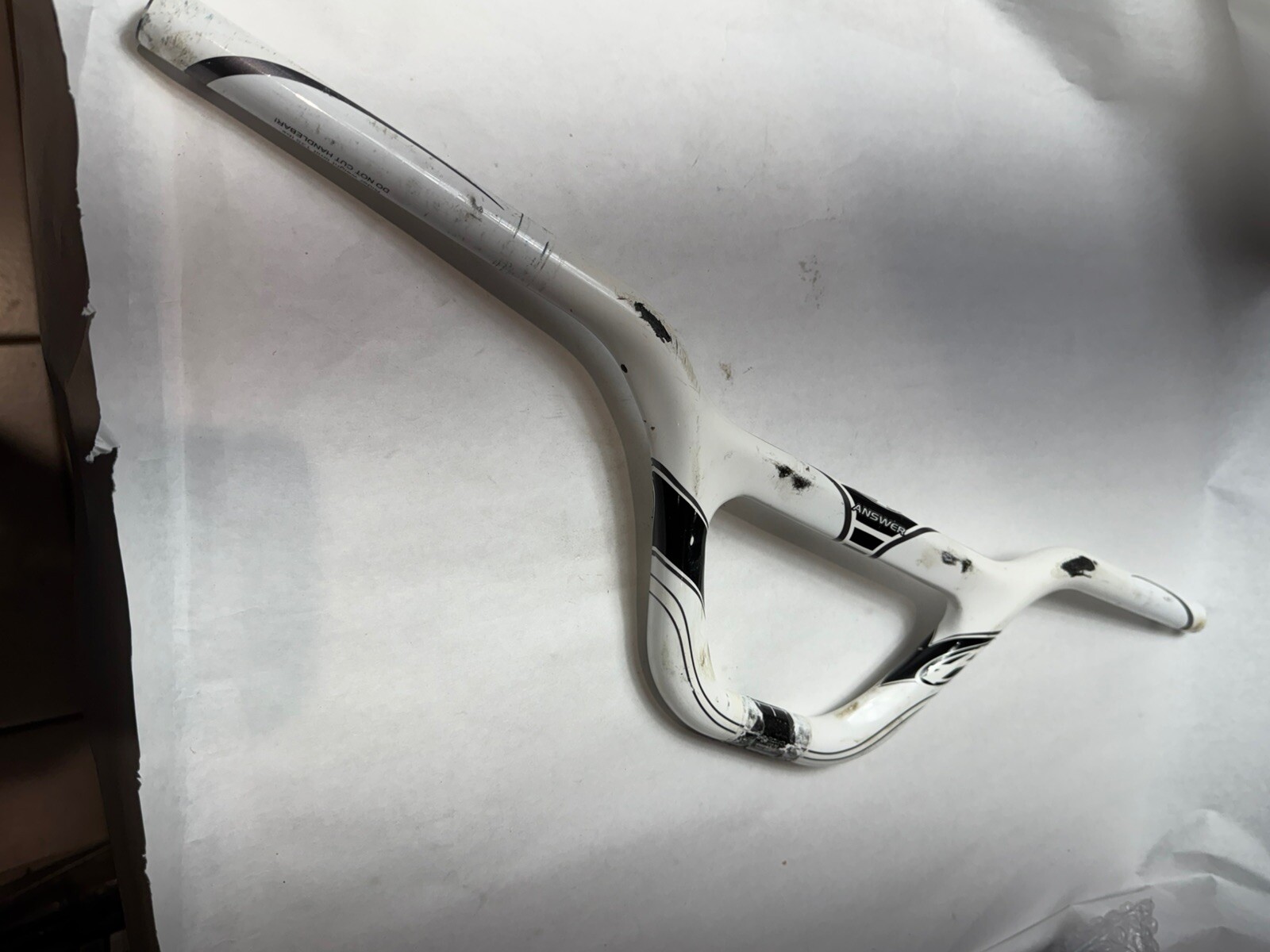 ANSWER BMX Carbon Handlebar - WHITE (PRE-OWNED)